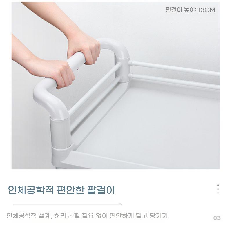 병원 드레싱카트 간호사 2단 이동식 작업대 카트 수술실 - 상세 이미지 5