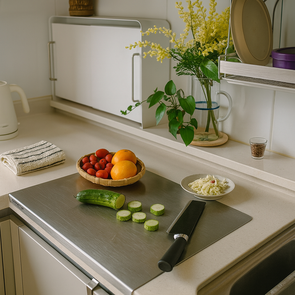 테르헨 316 스테인레스 도마 ㄱ 절곡형 50x35cm, 싱크대용