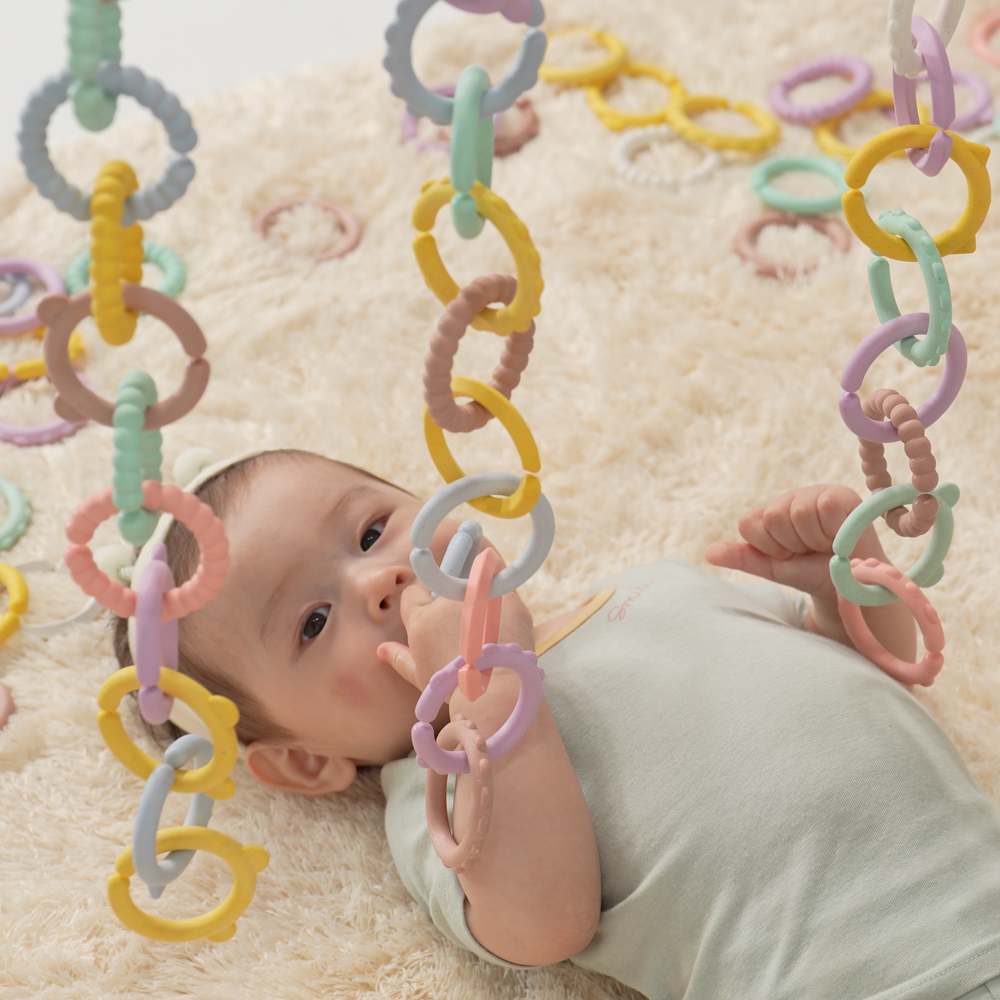 심통 토이링 고리 장난감 종이 나무 신소재 감각발달 세트 국산 친환경 아기 치발기 친구들