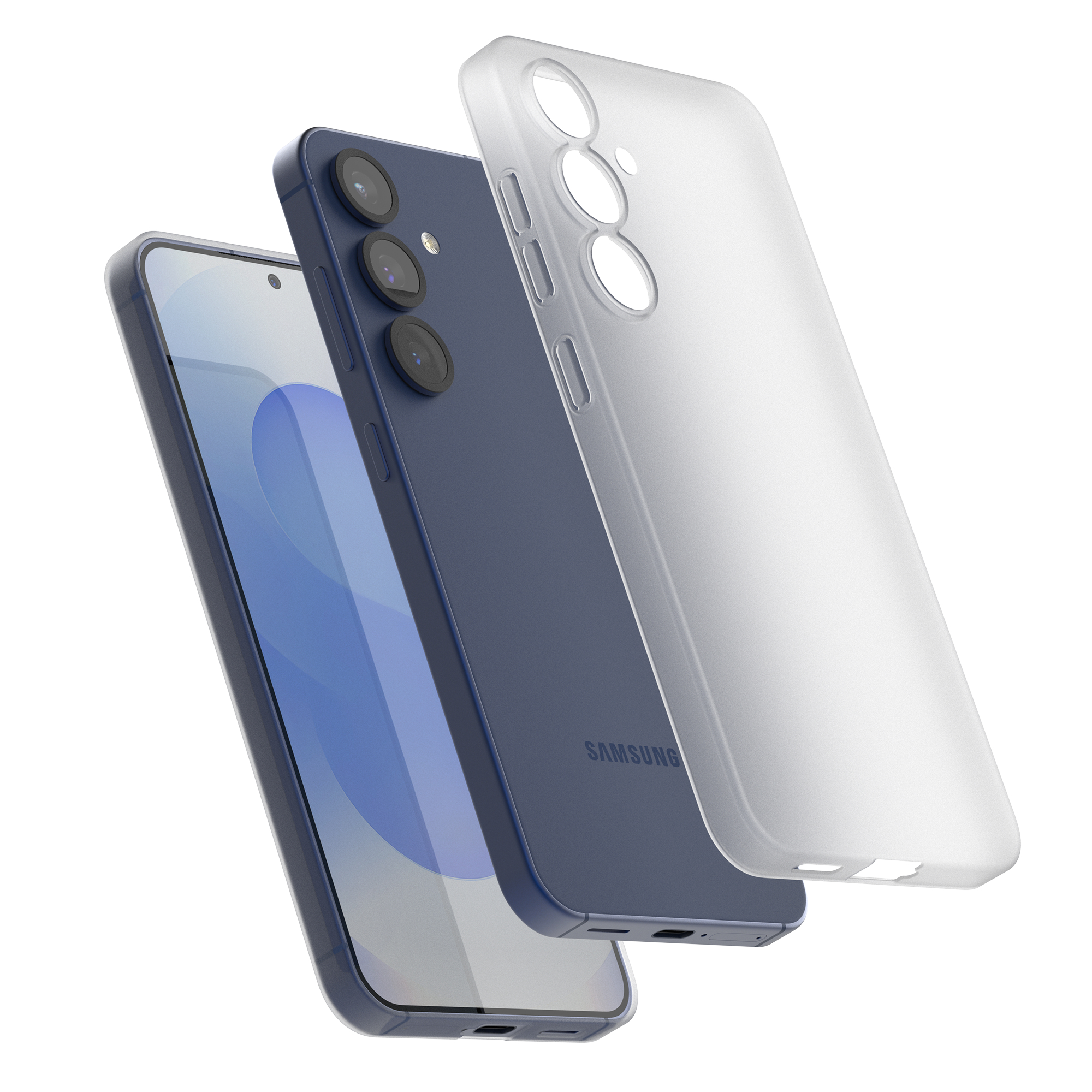 고스트핏 투명헨드폰케이스 변색없는케이스 생폰케이스 화이트, 갤럭시S25 플러스 - 상품 이미지