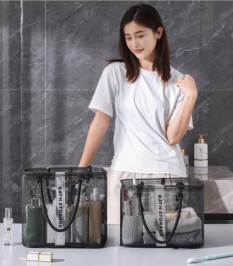 [물기탈출!] 로제티카 물빠지는 대용량 메쉬 목욕 수영가방 비치백 - 상세 이미지 3