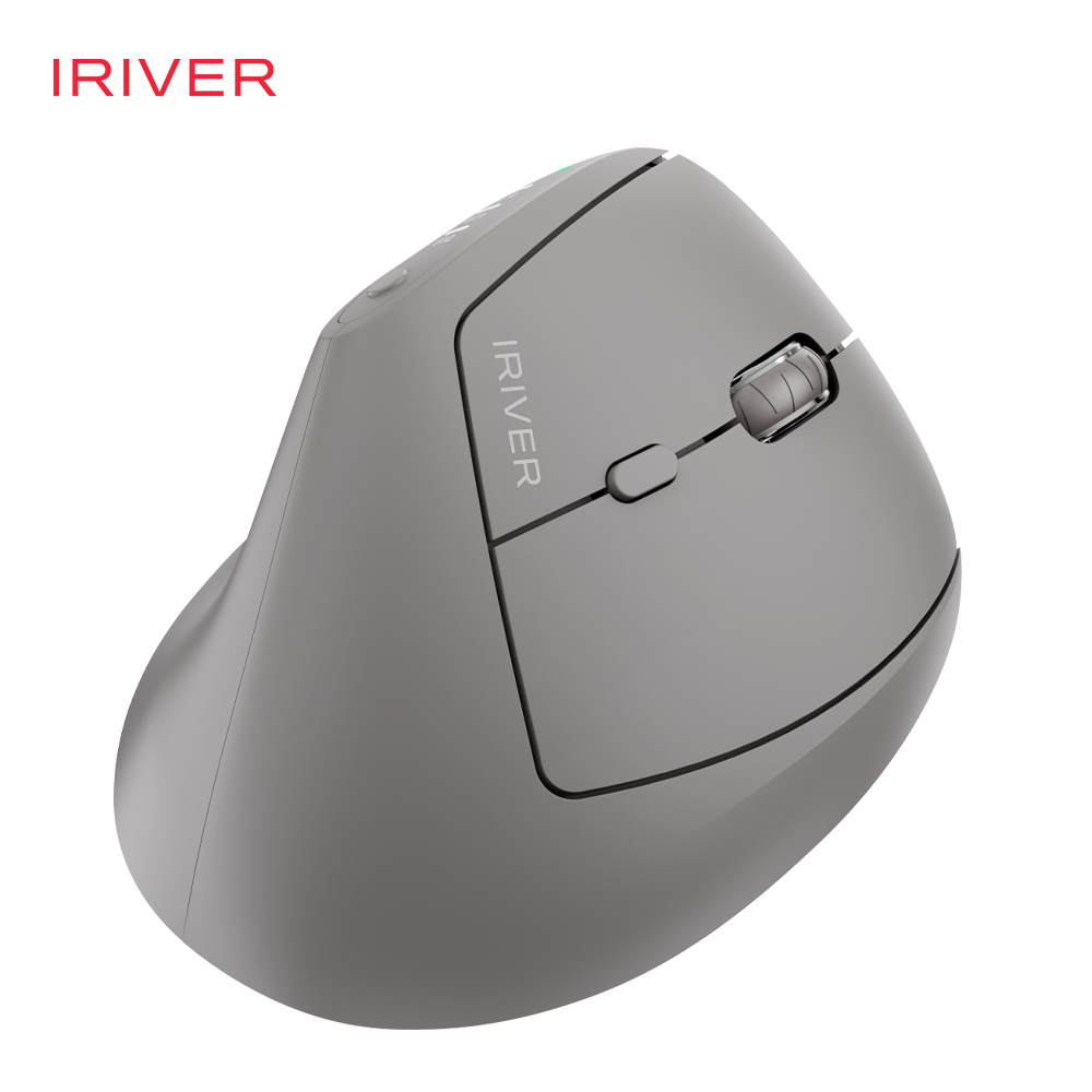 아이리버 항균 충전식 멀티페어링 블루투스 무소음 무선 버티컬 마우스 EV35C 그레이 - 상세 이미지 3