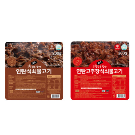 고기담은밥상 연탄석쇠불고기 200g x 8팩(간장맛4팩+고추장맛4팩)