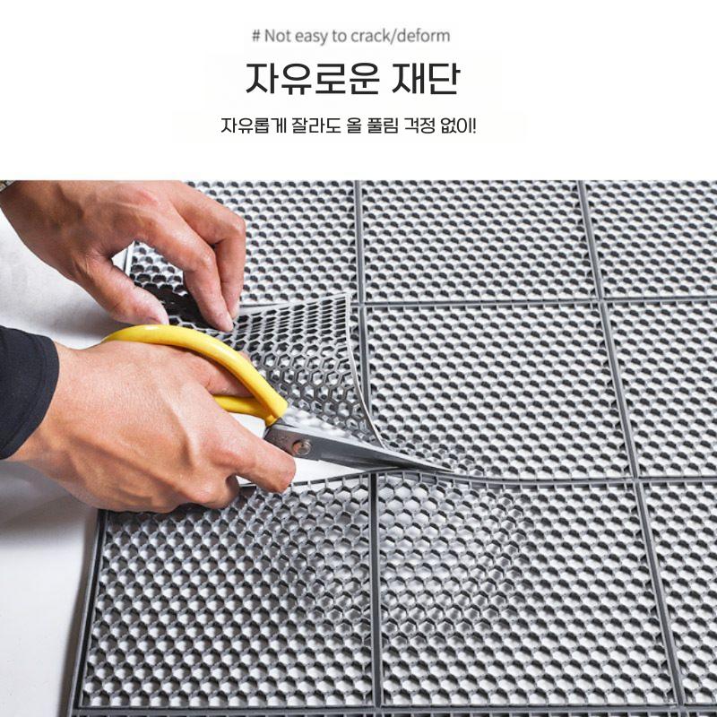 미끄럼방지매트 수영장 욕실 깔판 헬스장 공장 바닥 매트 레드 벌집모양 0.9x1.5m - 상세 이미지 2