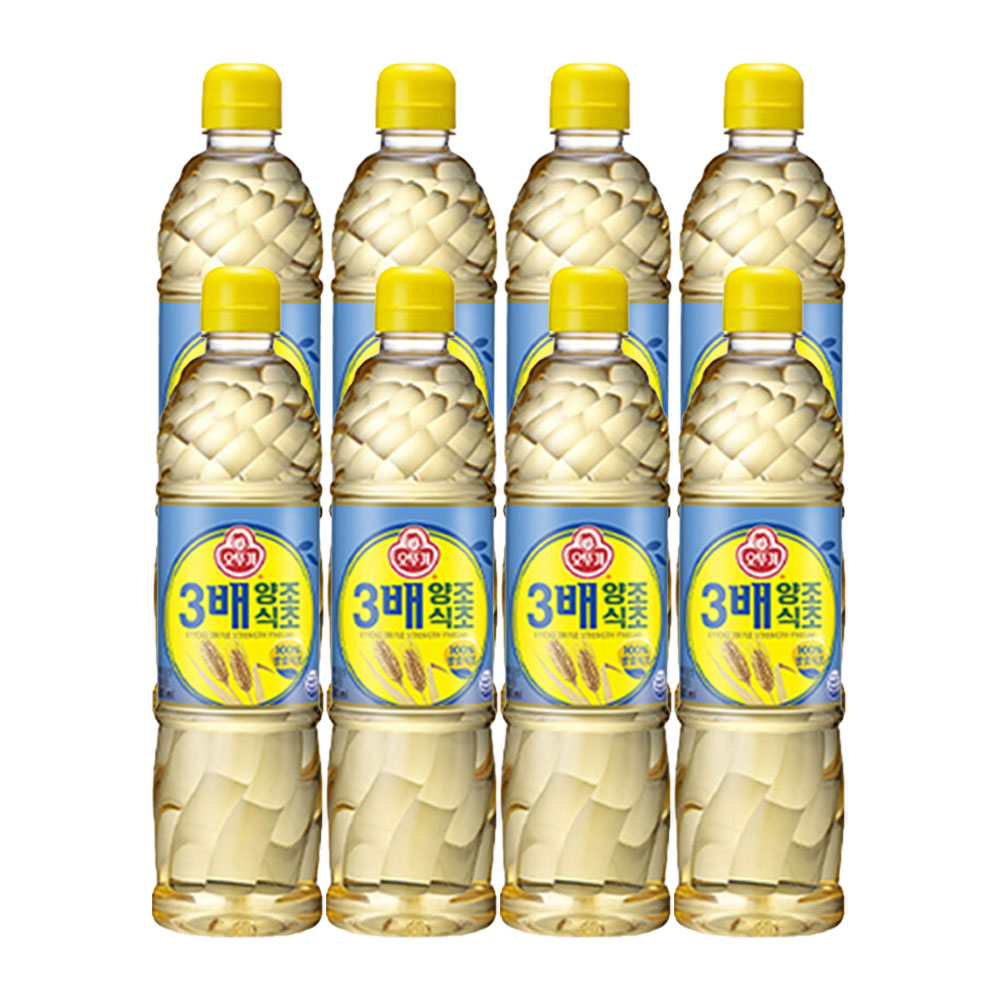 오뚜기 3배 양조 식초 900ml, 8개 - 상품 이미지