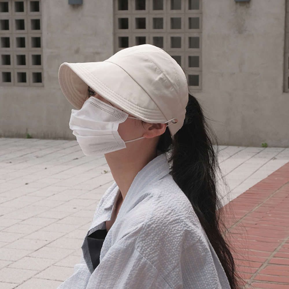 자외선차단 마스크걸이 포니테일 썬캡 모자 - 상세 이미지 5