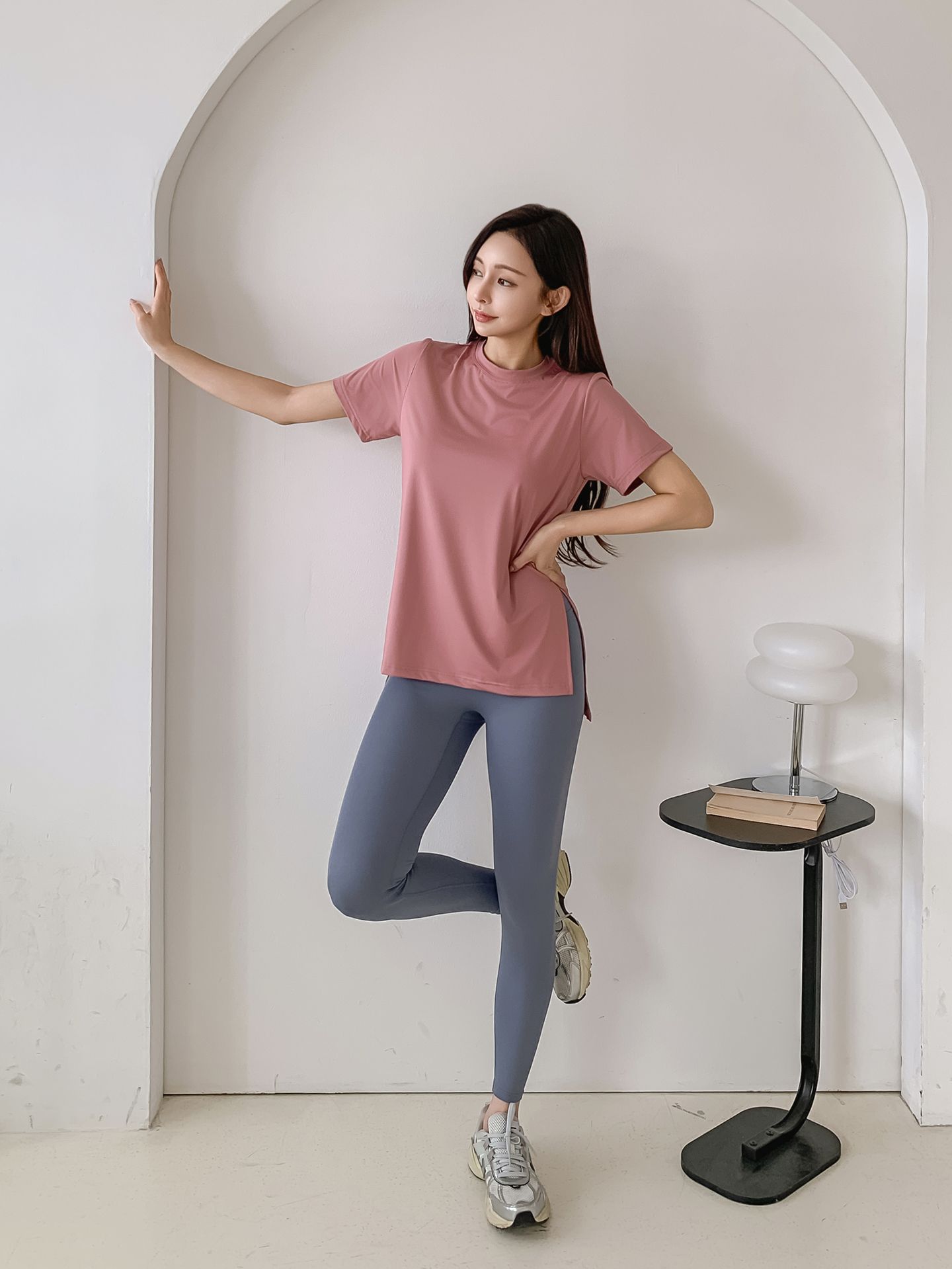 필라테스복 여성 요가복 필라테스 상의 여름 반팔 운동복 - 상세 이미지 2
