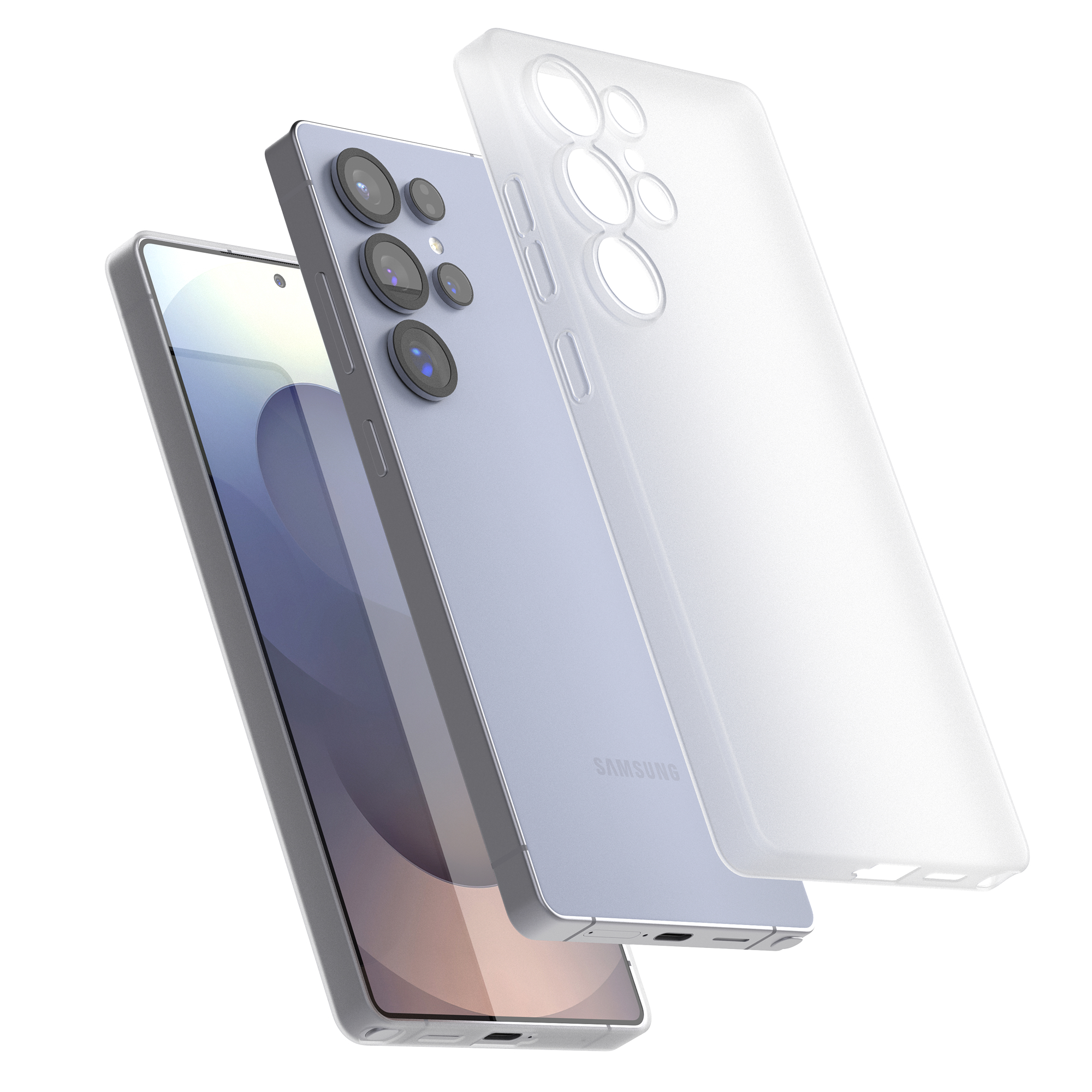 고스트핏 투명헨드폰케이스 변색없는케이스 생폰케이스 화이트, 갤럭시S25 울트라 - 상품 이미지