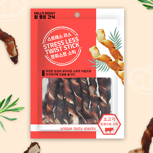 헬로도기 강아지육포 강아지저칼로리간식 져키 트위스트연어, 104g, 1개 이미지 3