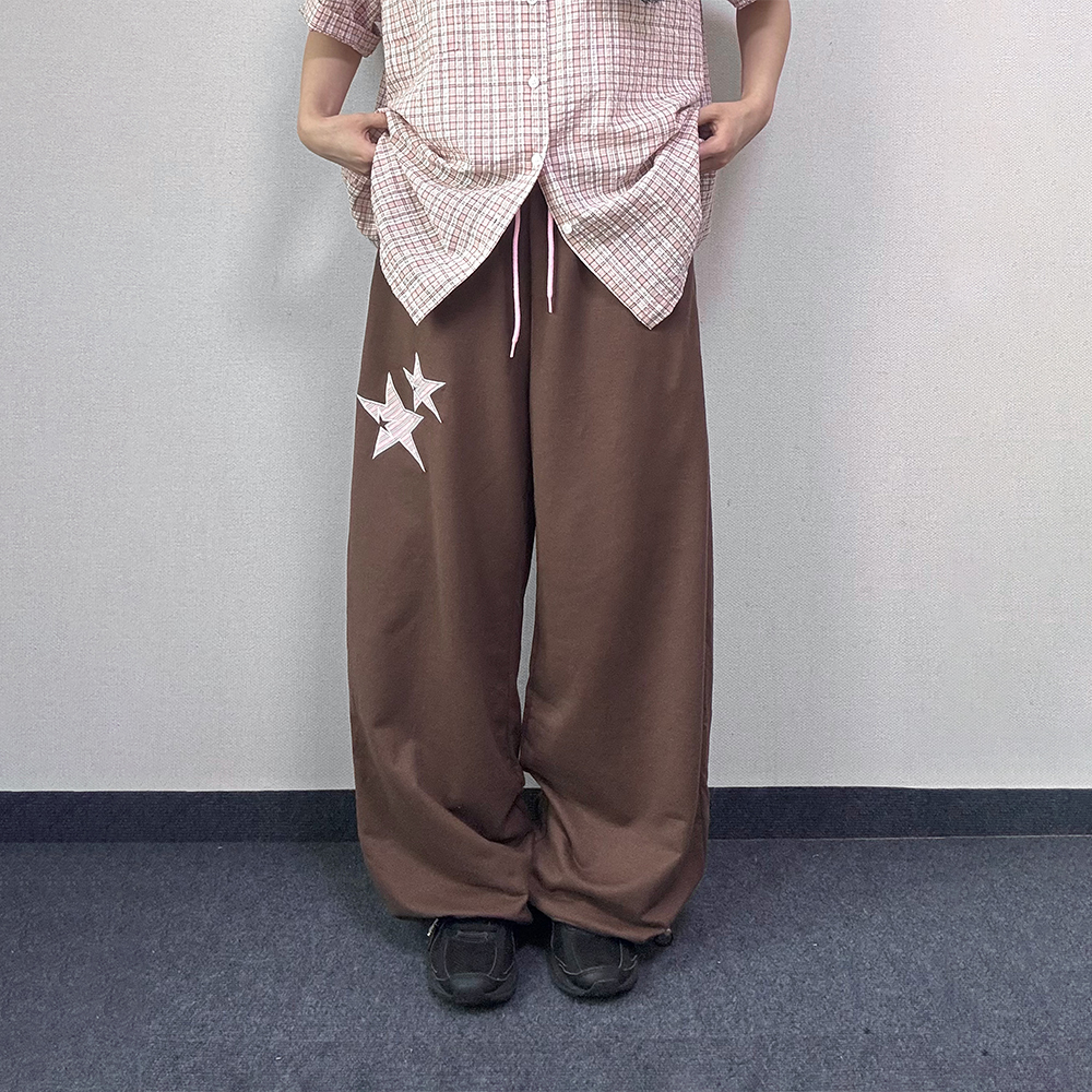 루브 스타 밴딩 와이드 팬츠 [3Color] - 상품 이미지