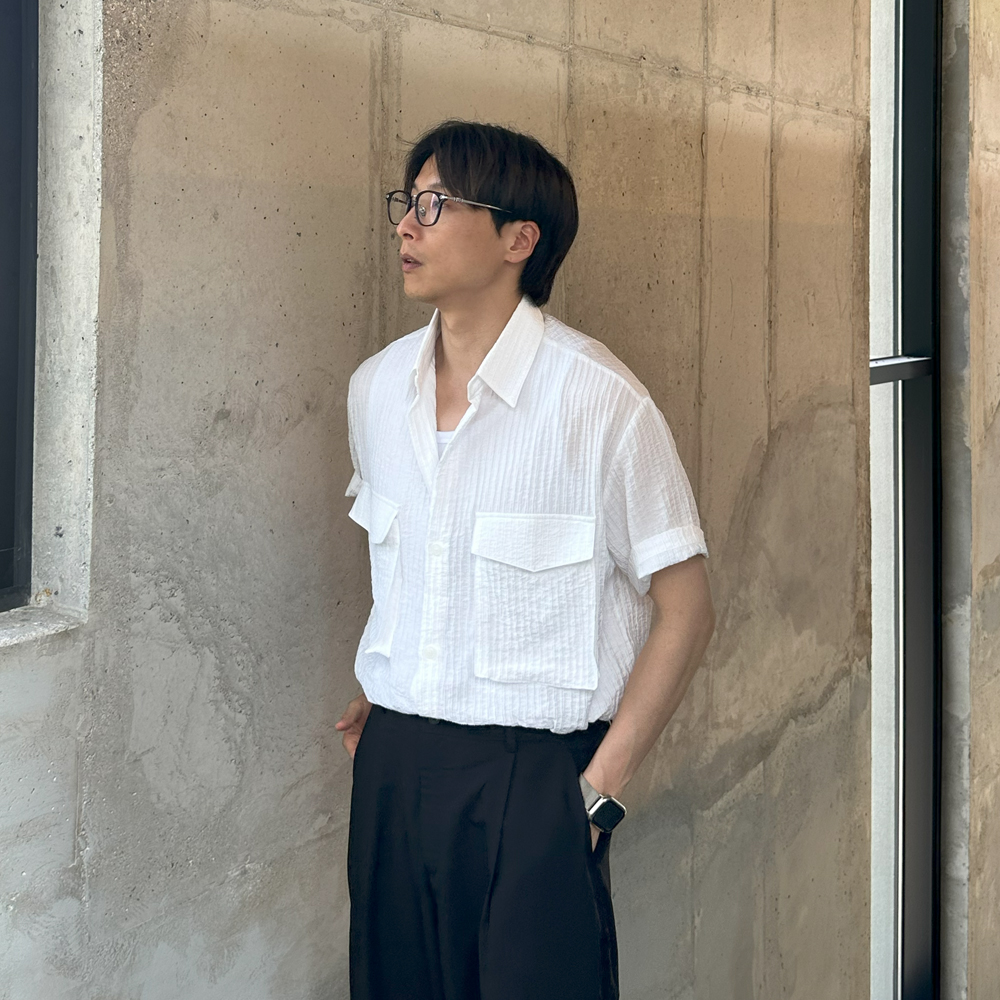 남자 반팔셔츠 오버핏 여름 쿨 린넨 남방 남자 셔츠