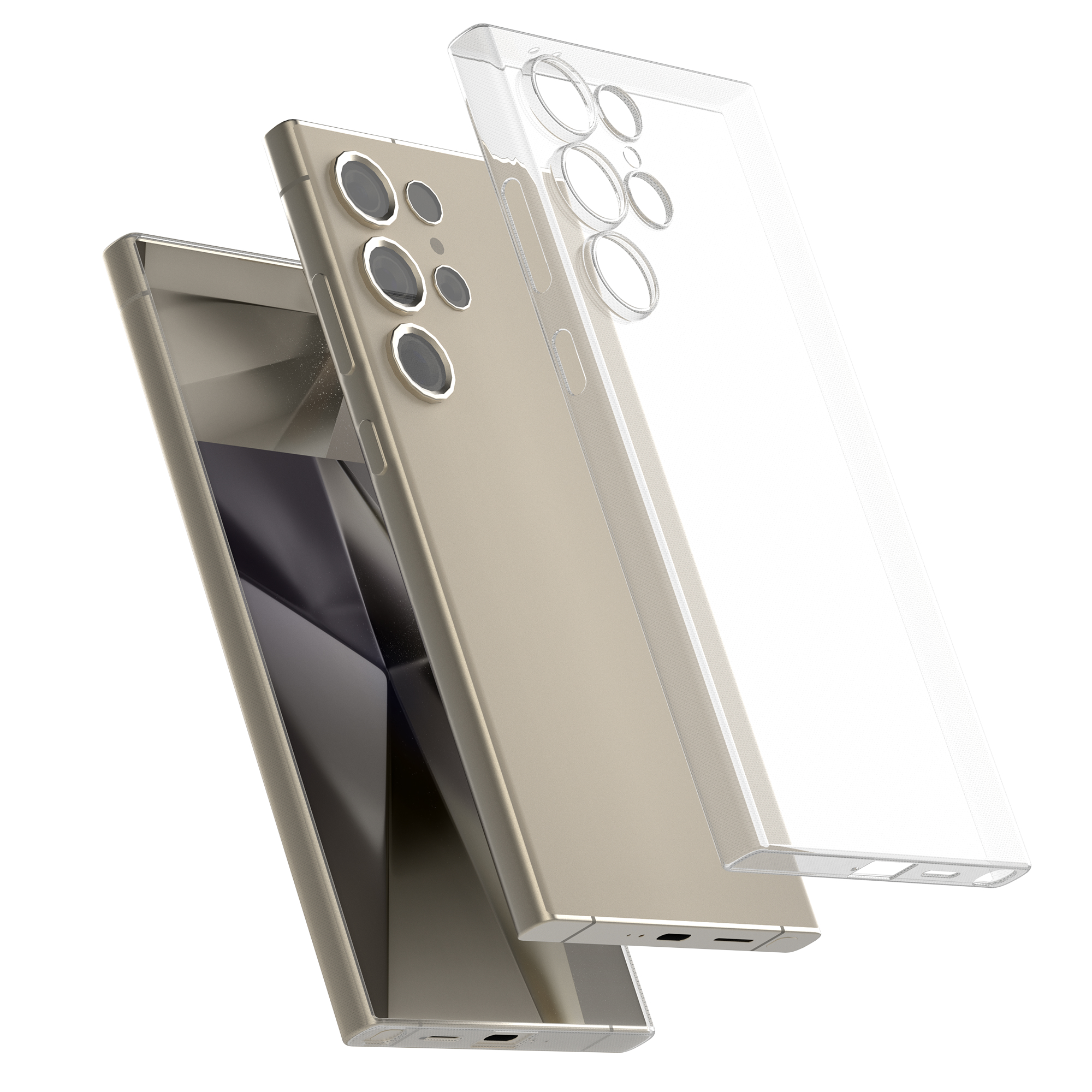 고스트핏 투명헨드폰케이스 변색없는케이스 생폰케이스 반투명, 갤럭시S24 울트라 - 상품 이미지