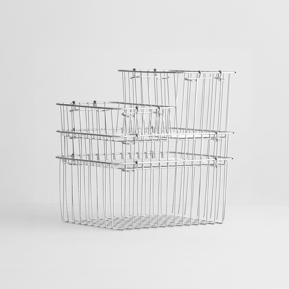 스틸렌 304올스텐 다용도 와이어 바스켓 수납바구니 펜트리 주방정리 소품 수납함 4size