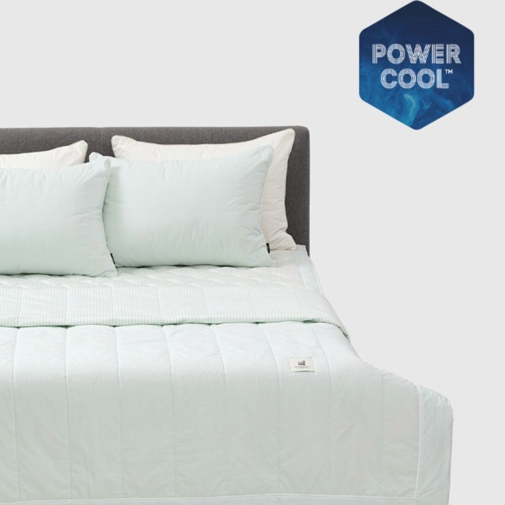 레노마홈 던 냉감 양모 여름용 차렵이불 앞 순면 뒤 냉감