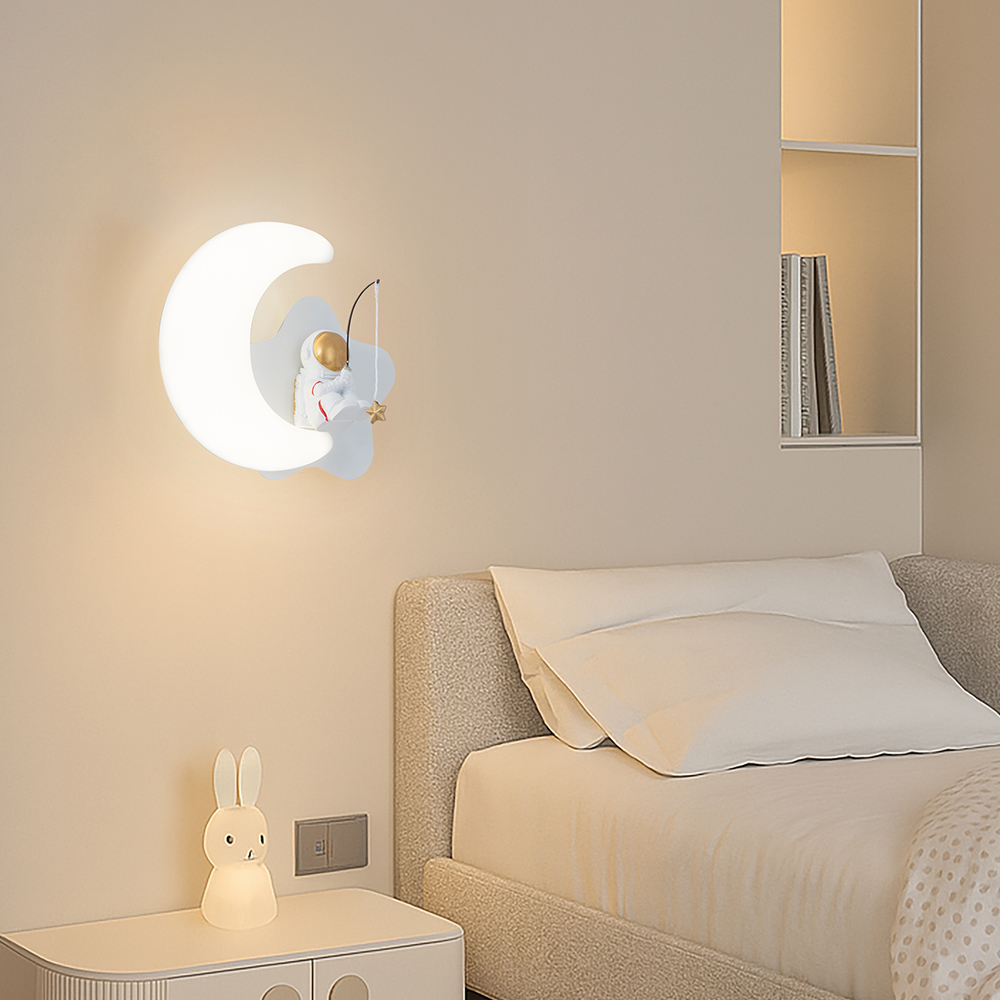 LED 우주인 벽등 키즈 인테리어 조명 아이방 무드등 피싱 문스타 7W - 상세 이미지 2