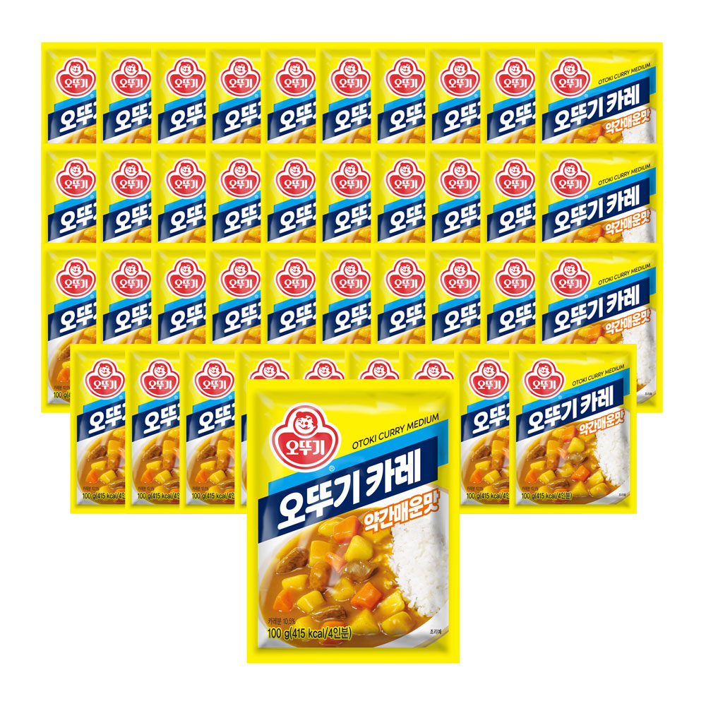 오뚜기 오뚜기카레 약간매운맛, 100g, 40개 - 상품 이미지