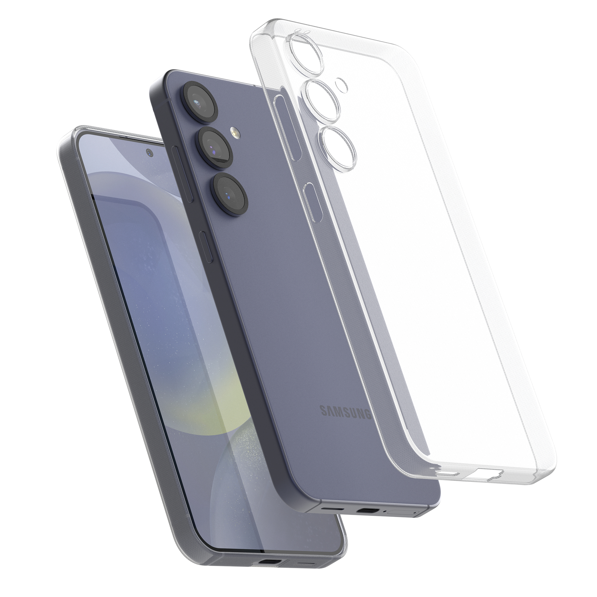 고스트핏 투명헨드폰케이스 변색없는케이스 생폰케이스 반투명, 갤럭시S24 플러스 - 상품 이미지