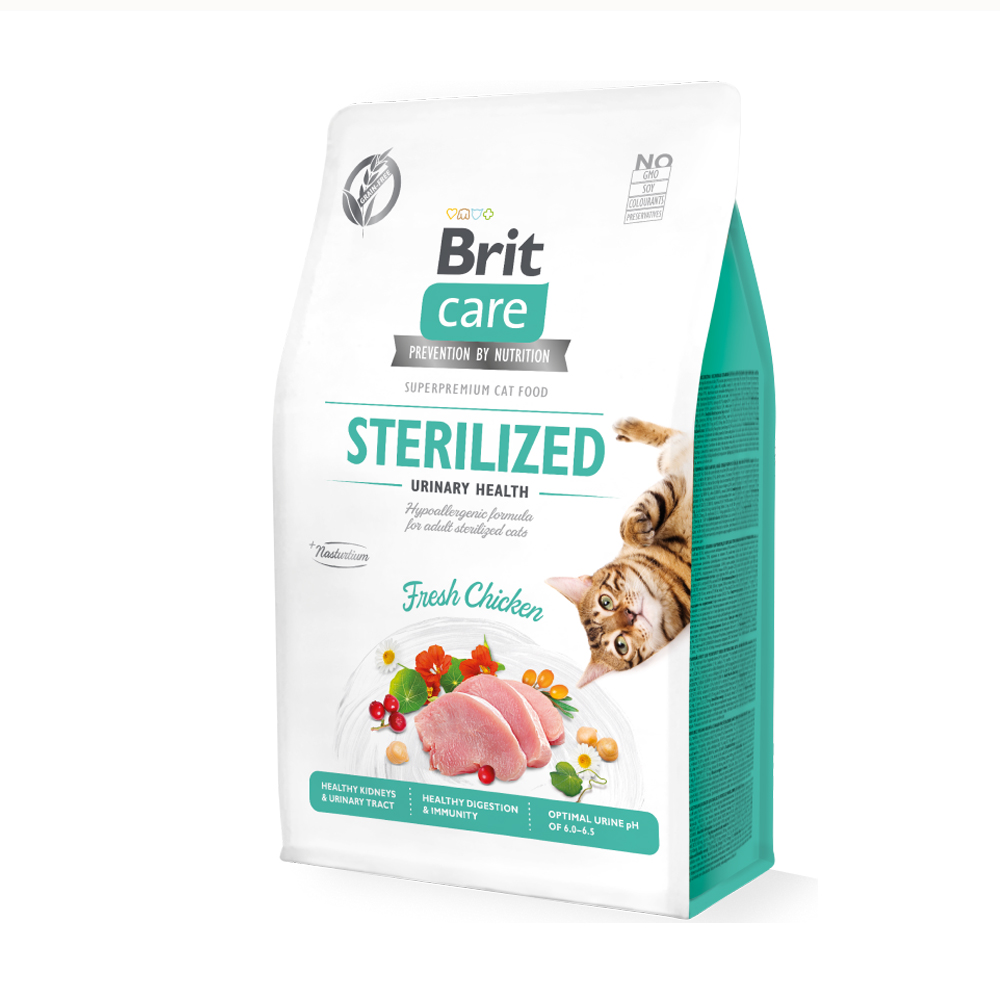브릿 케어 캣 그레인프리 고양이사료 스테럴라이즈드 요로 케어, 2kg, 1개 - 상품 이미지
