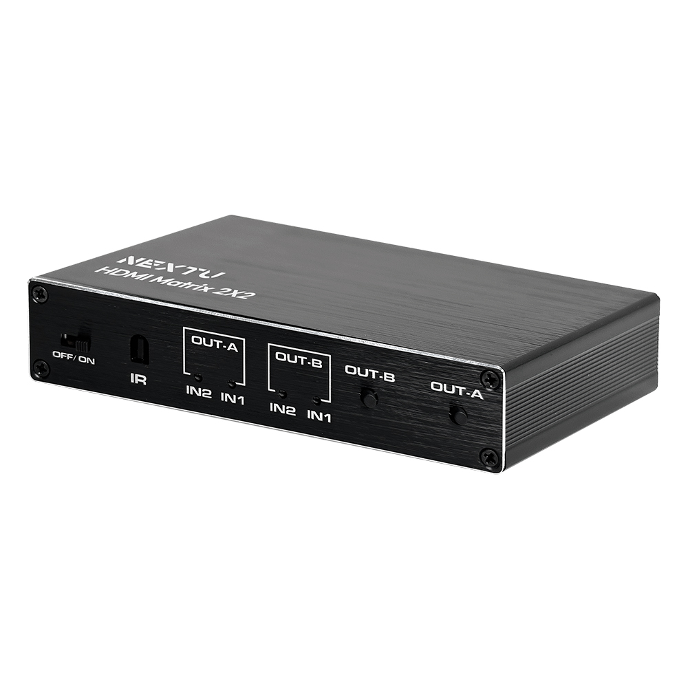 넥스트유 2x2 HDMI 매트릭스 선택기 분배기 EDID,리모컨IR 2202HDM 이미지 2