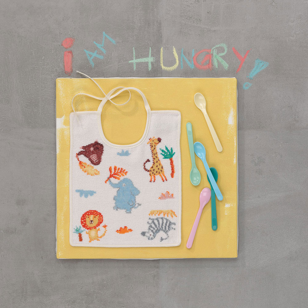 훼이라 와일드 사파리 영유아용 턱받이 베이지 25x30cm 독일직수입 부드러운 프리미엄수건