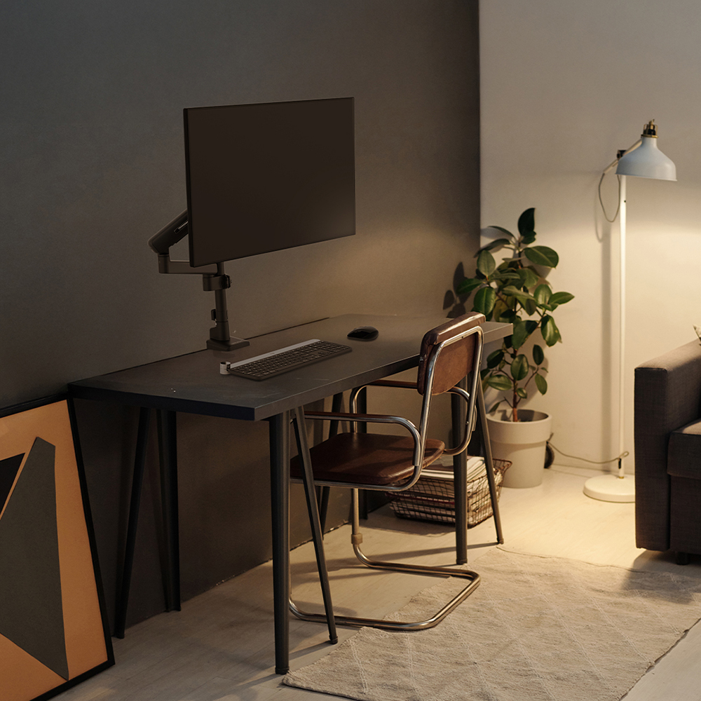 카멜마운트 MSS2P 폴타입 이지밸런스 싱글 모니터 거치대 모니터암 스탠드