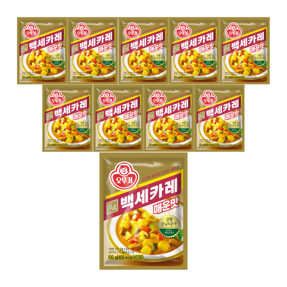 오뚜기 백세카레 매운맛, 100g, 10개 - 상품 이미지