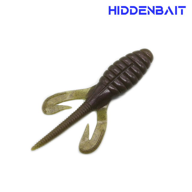 히든베이트 오베론 호그웜 배스낚시 배스웜 소프트베이트 H007 PUMPKIN RED, 10cm(4인치) - 상세 이미지 5