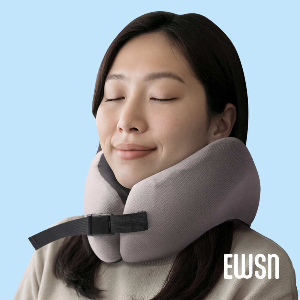 EWSN 기내용 목베개 여행용 메모리폼 라이트그레이