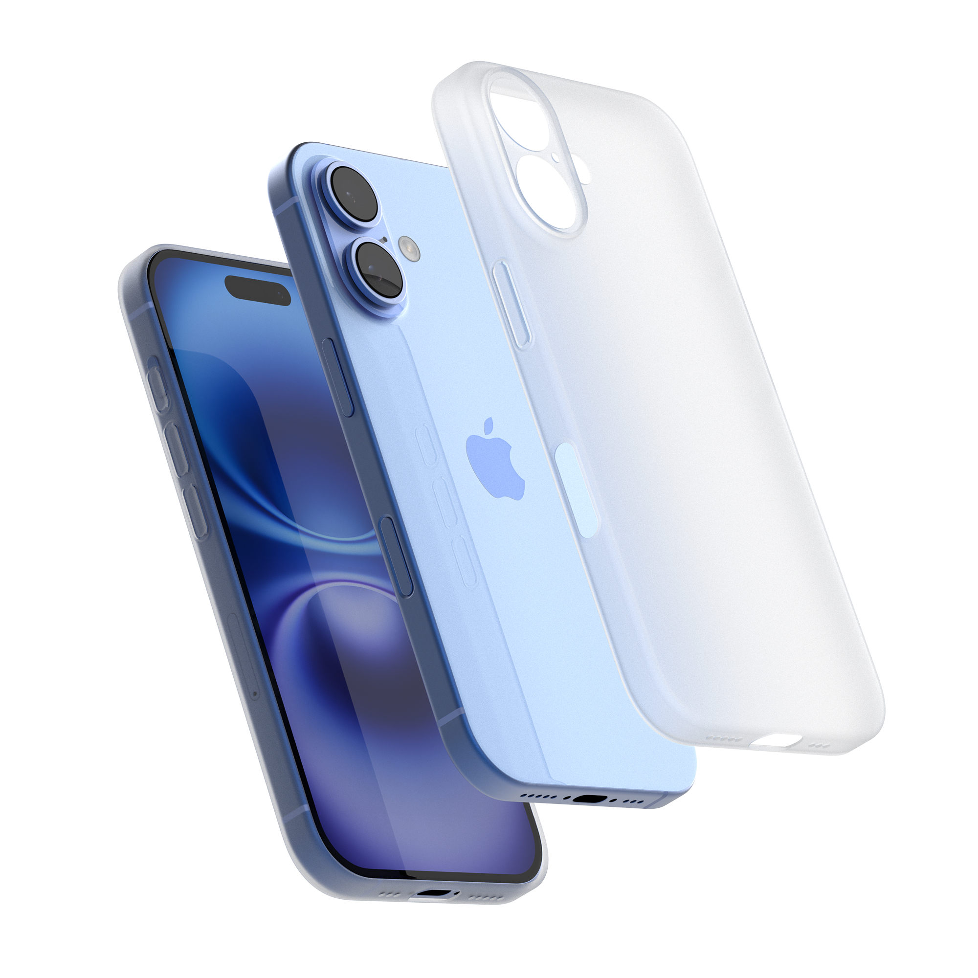 고스트핏 0.6 매트 아이폰 생폰케이스 투명 변색없는 케이스 그레이, 아이폰16 - 상세 이미지 2