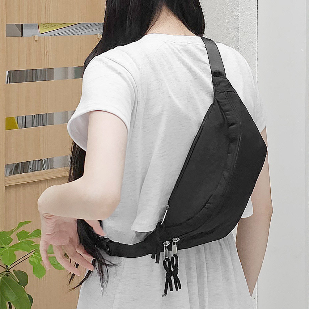 [1+1] 남녀공용 캐주얼 데일리 무지 경량 힙색 - 상세 이미지 4