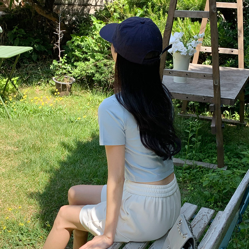 노엔브 크롭 반팔 티셔츠 ts4606 - 상세 이미지 5