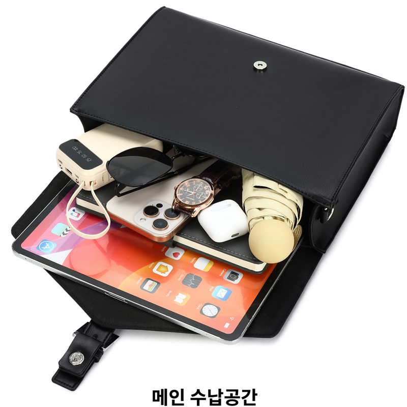 서류가방 가벼운 슬림 가죽 직장인 미니 이미지 6