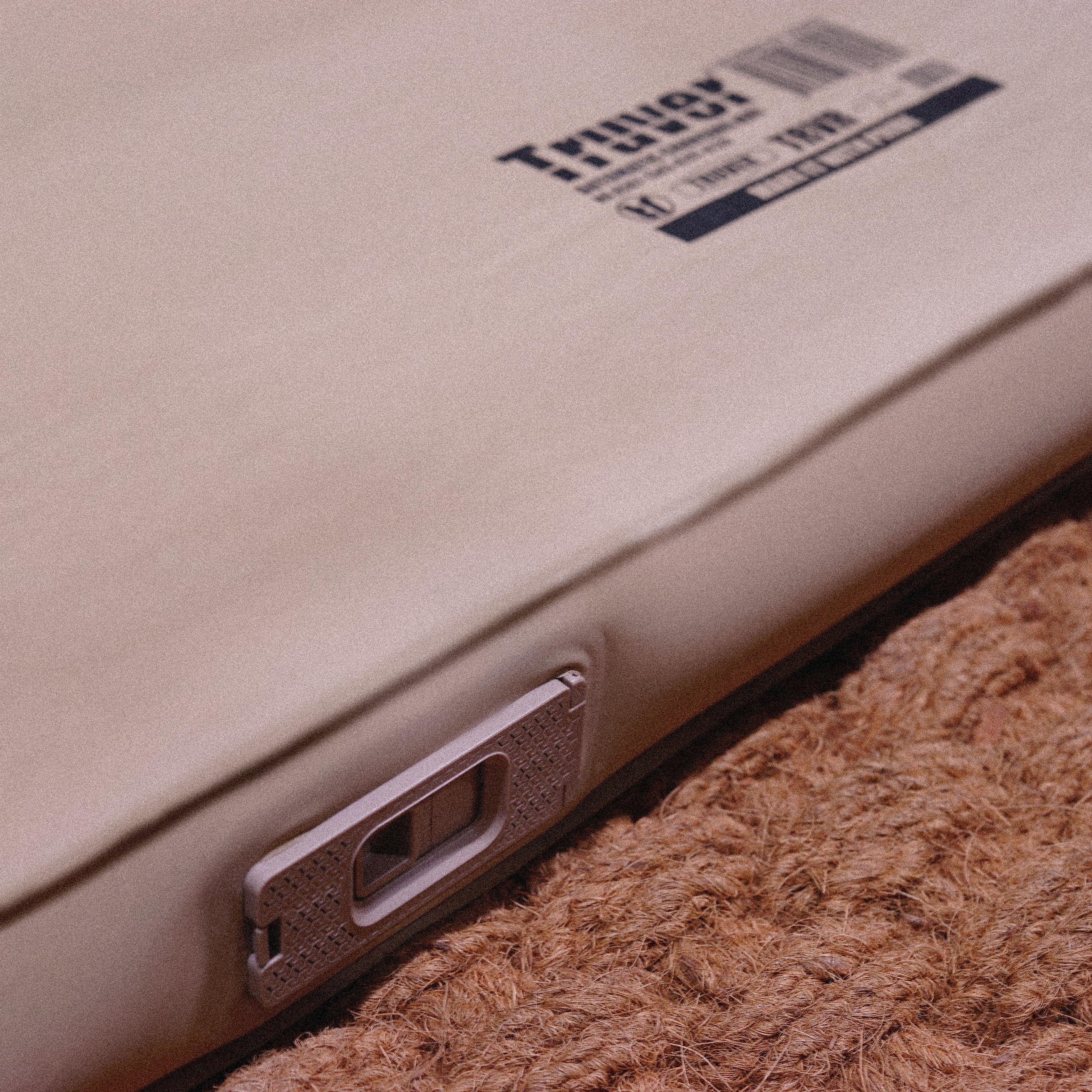 트루버 10cm 자충 매트 에어 침대 캠핑 싱글, 샌드베이지