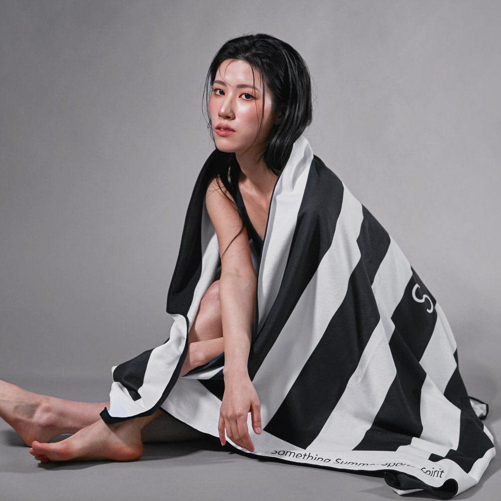 썸쓰 스트라이프 비치타올 대형 특대형 바디 여행 물놀이 큰 수건 극세사 성인 가벼운 타월