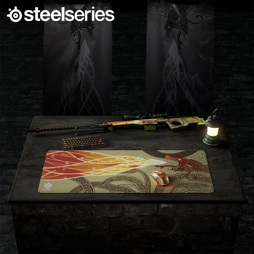 스틸시리즈 Qck XXL CS2 Dragon Lore 에디션 한정판 게이밍 장패드 이미지 6