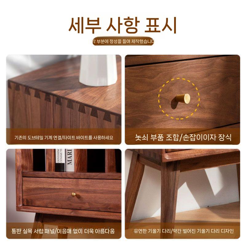 LP보관함 턴테이블 lp장 엘피 우드 수납장 보관함 - 상세 이미지 5