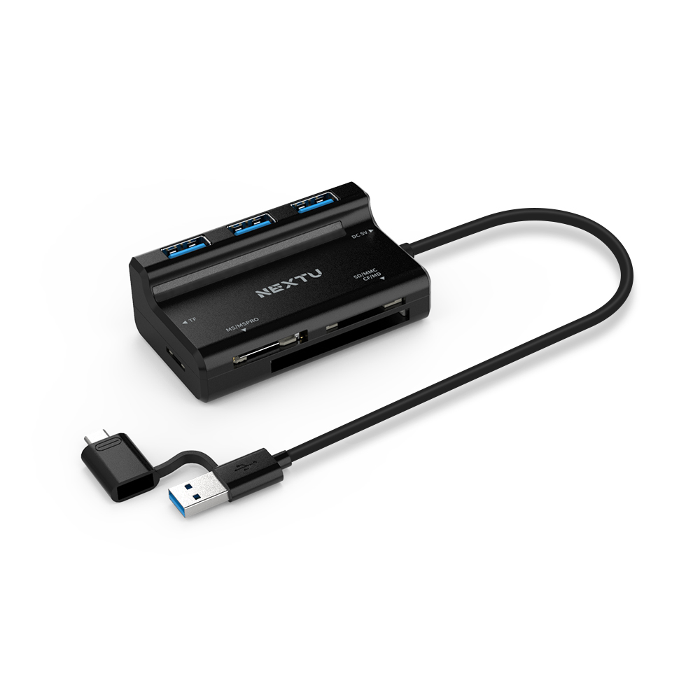 넥스트유 USB3.0 3포트 카드 리더 콤보 USB 허브 멀티 어댑터 513OTG - 상세 이미지 4