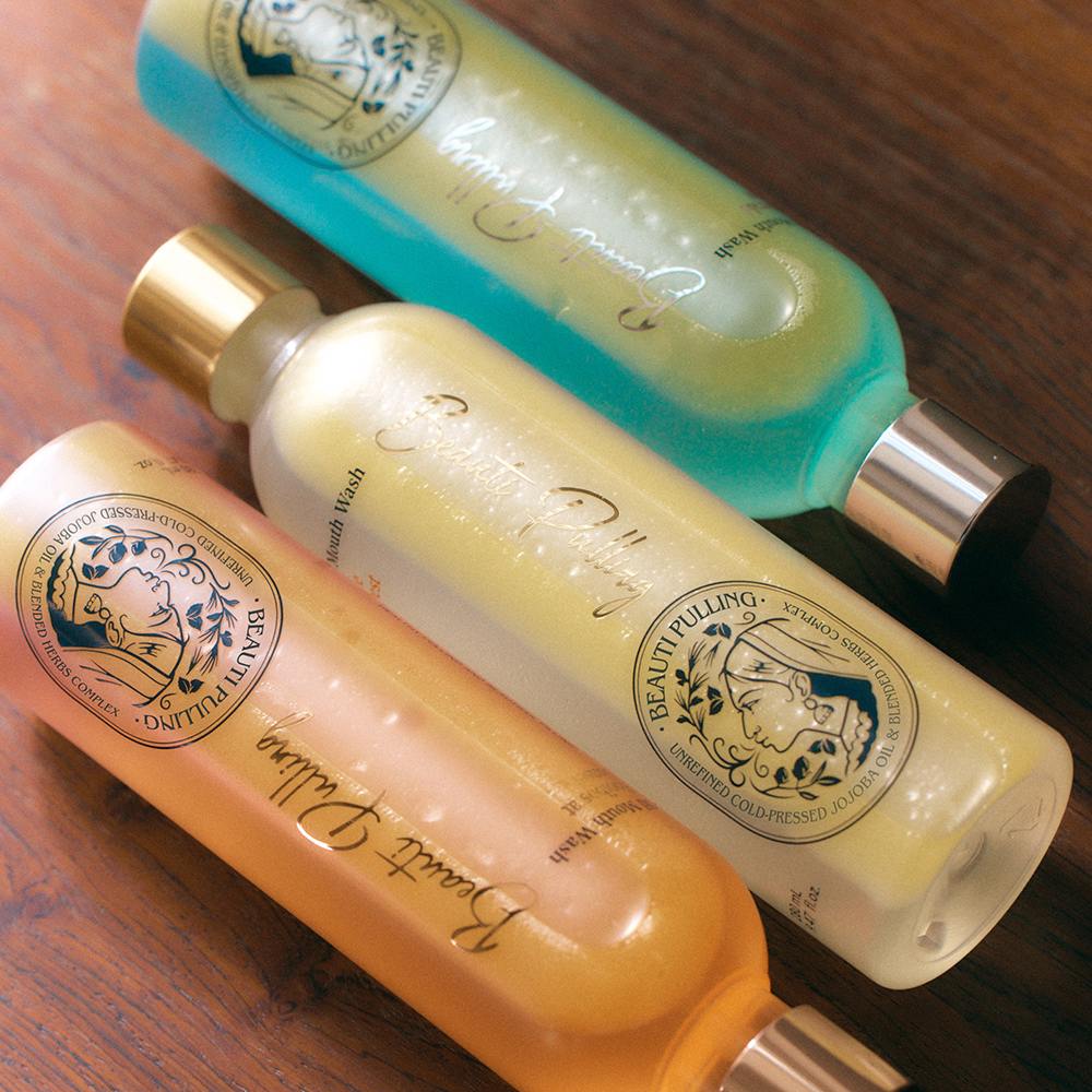 동국제약 뷰티풀링 오일가글 280ml 3종 3개 (에메랄드민트/파인포레스트/루이보스엣선셋) + 오일 가글컵 / 오일마우스워시 - 상세 이미지 4