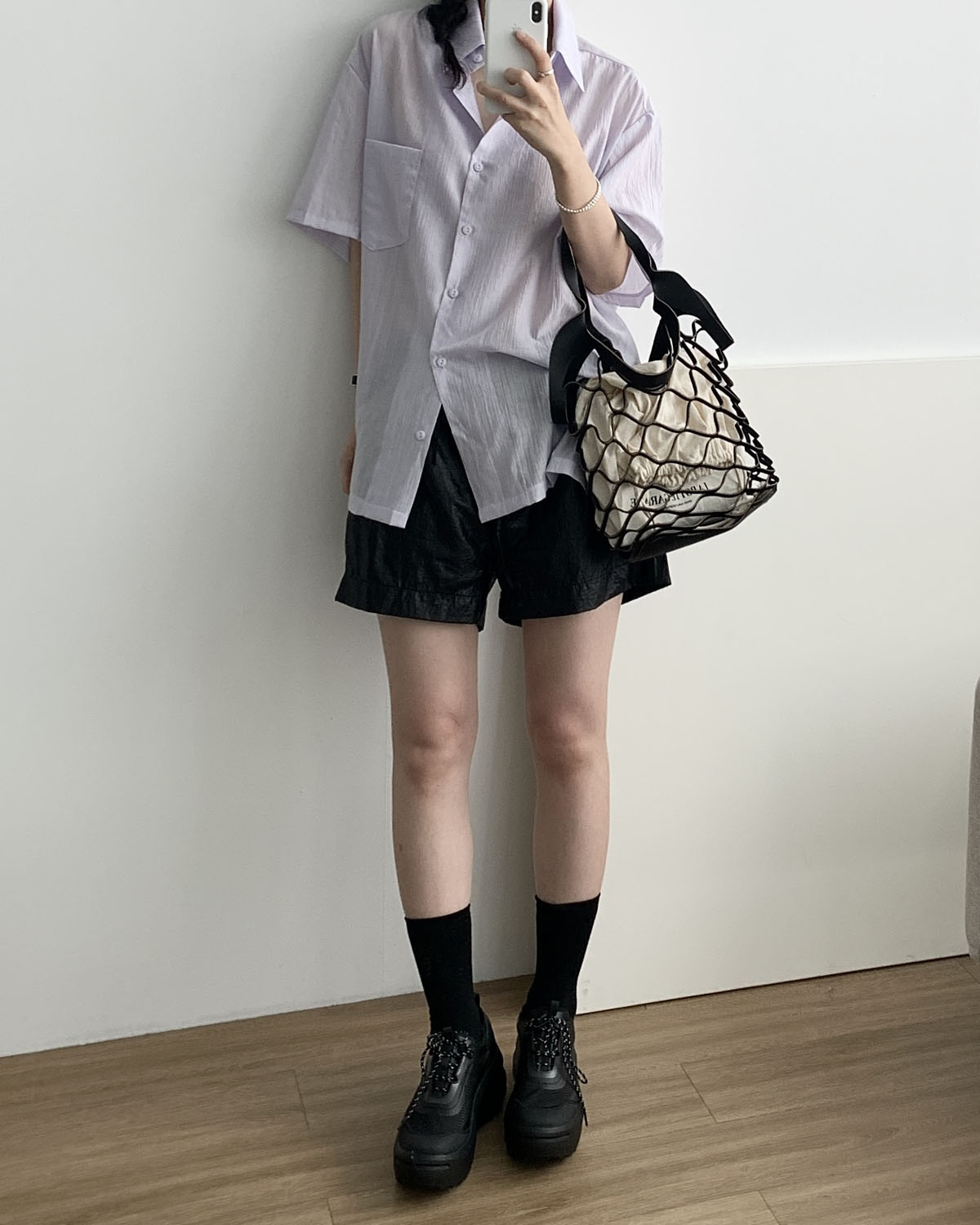 [당일발송] 샤이 팬츠 썸머 3부 밴딩 반바지 나일론 가벼운 숏팬츠 웨어링무드 (3c) - 상세 이미지 5