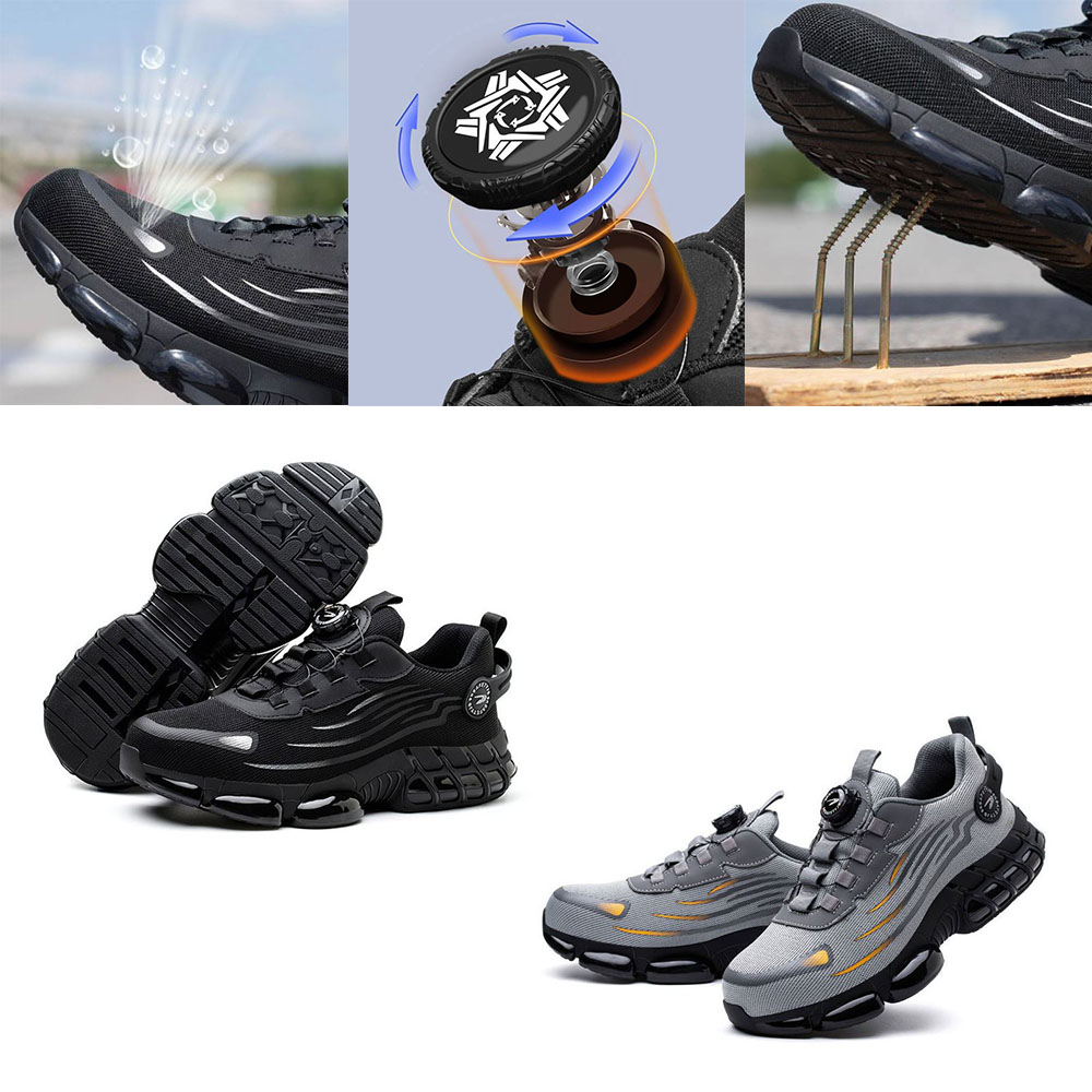 남성 다이얼 안전화 통기성 산업용 남자 운동화 작업장 신발