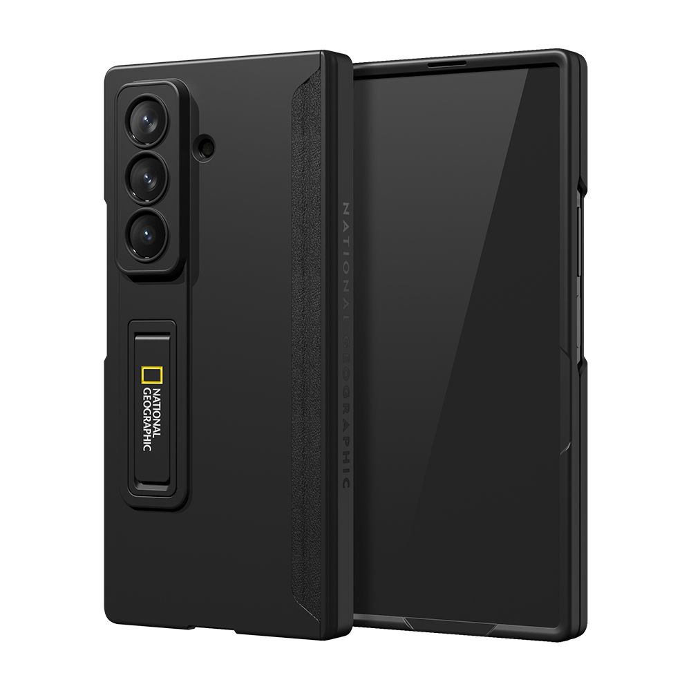 내셔널지오그래픽 마그네틱 힌지 커버 슬림 스탠드 케이스 블랙, 갤럭시Z 폴드7