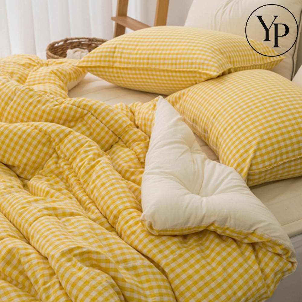 슈퍼싱글 차렵 이불 패드 세트 옐로우 자취방 원룸 기숙사 인테리어 간절기 커버