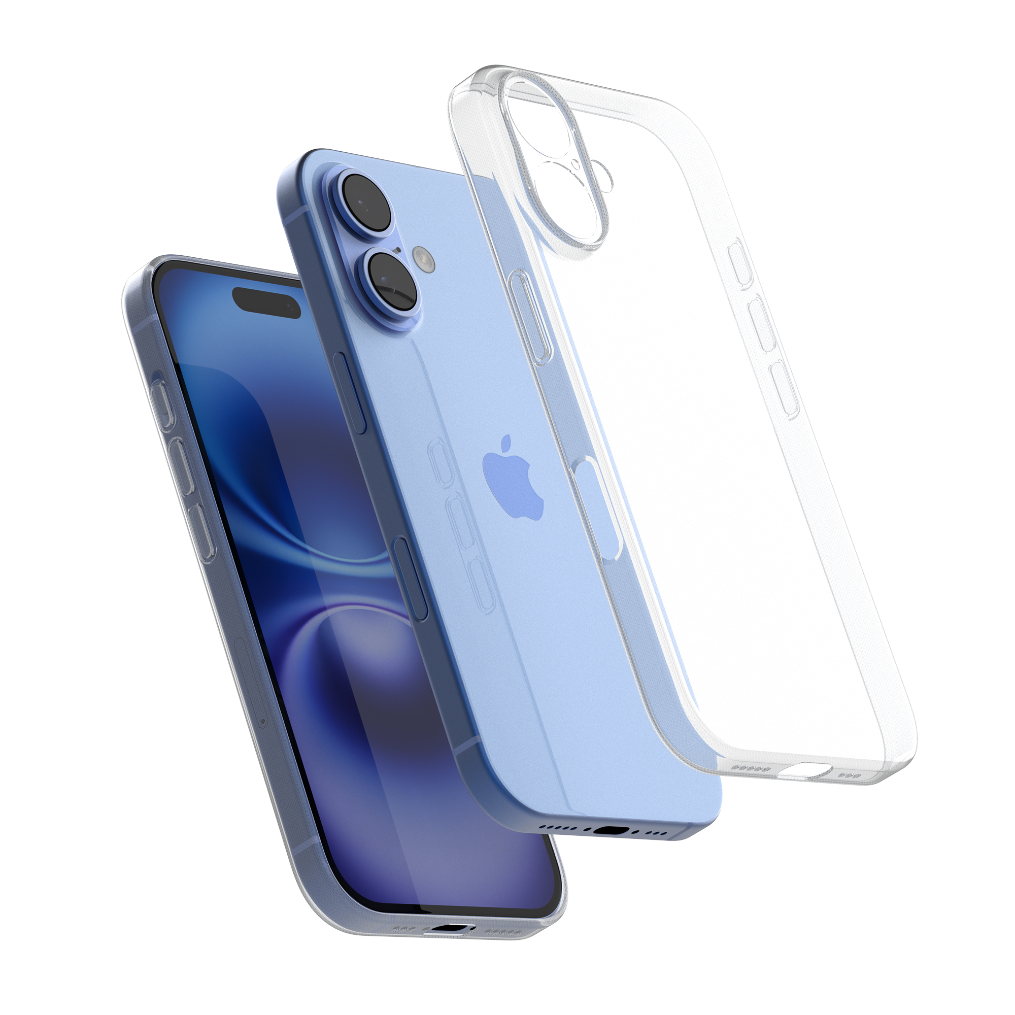 고스트핏 0.6 매트 아이폰 생폰케이스 투명 변색없는 케이스 반투명, 아이폰16 - 상품 이미지