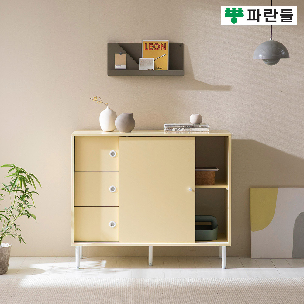 파란들가구 높은다리 100 3단서랍 도어수납장 다용도수납장 - 상세 이미지 3