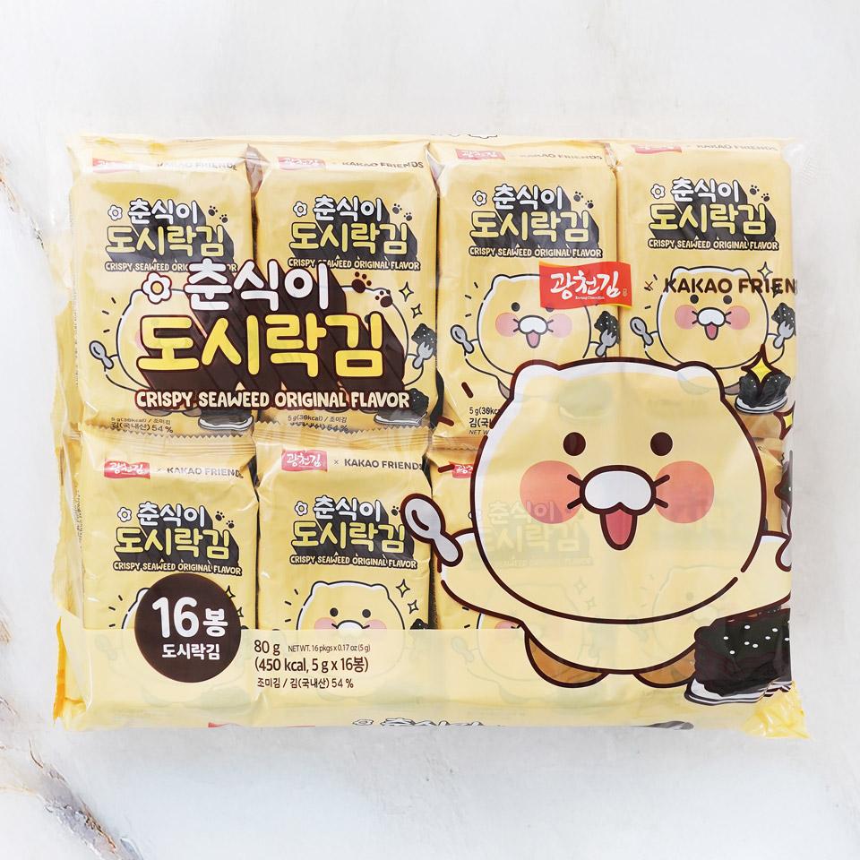 메가마트 광천김 춘식이 재래도시락김 5gx16봉