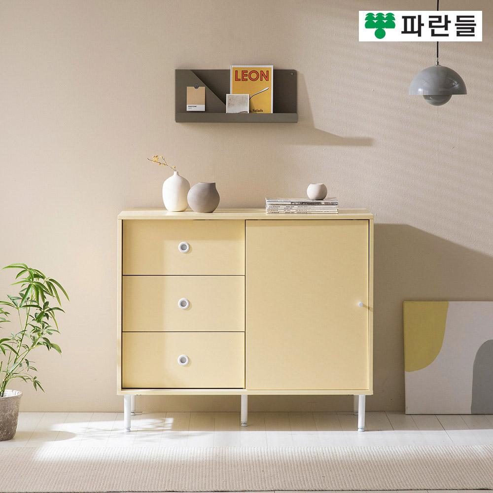 파란들가구 높은다리 100 3단서랍 도어수납장 다용도수납장 - 상세 이미지 2