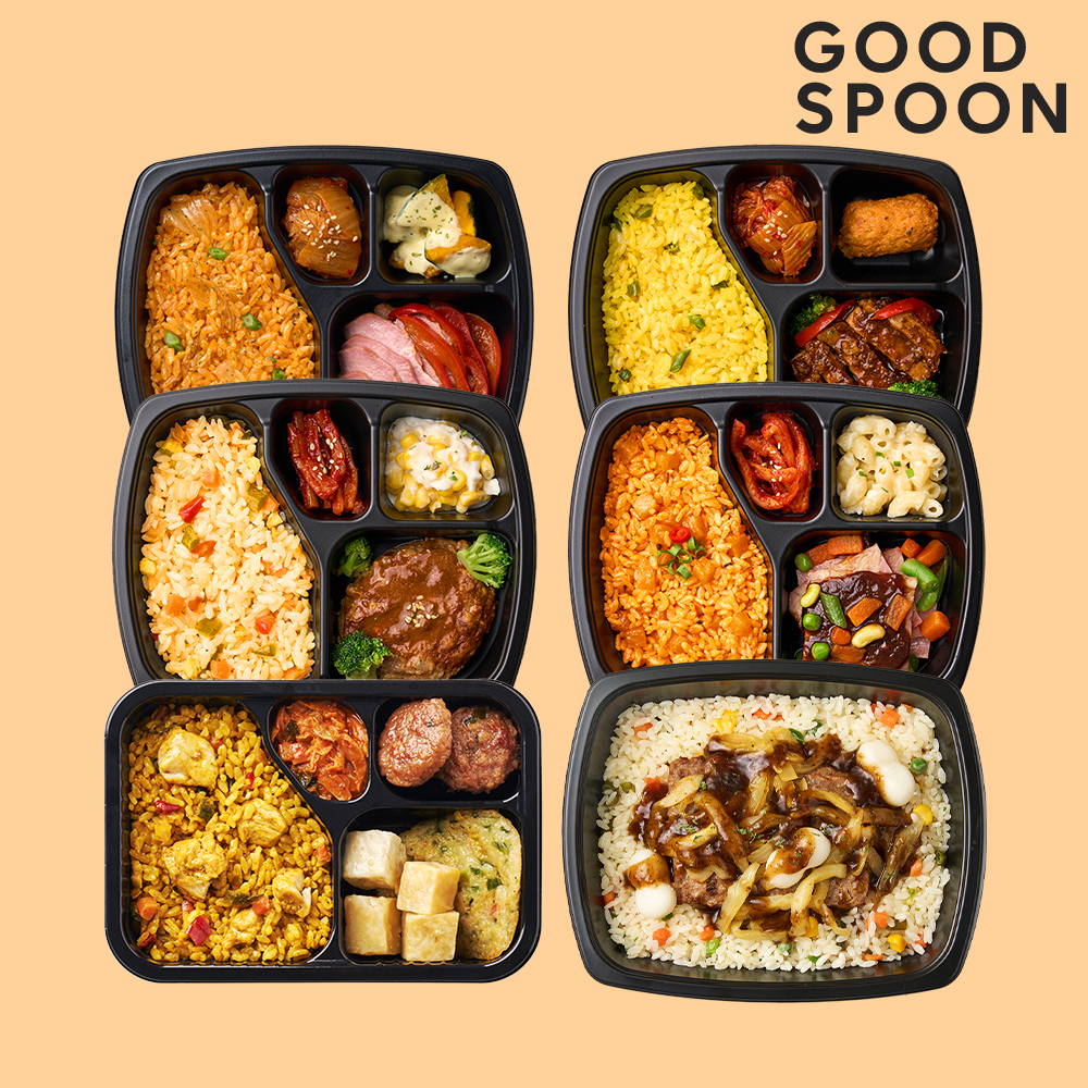 굿스푼 맛있는 한식 도시락 6종 6팩 직장인 혼밥 가성비 식단 한끼 냉동 배달