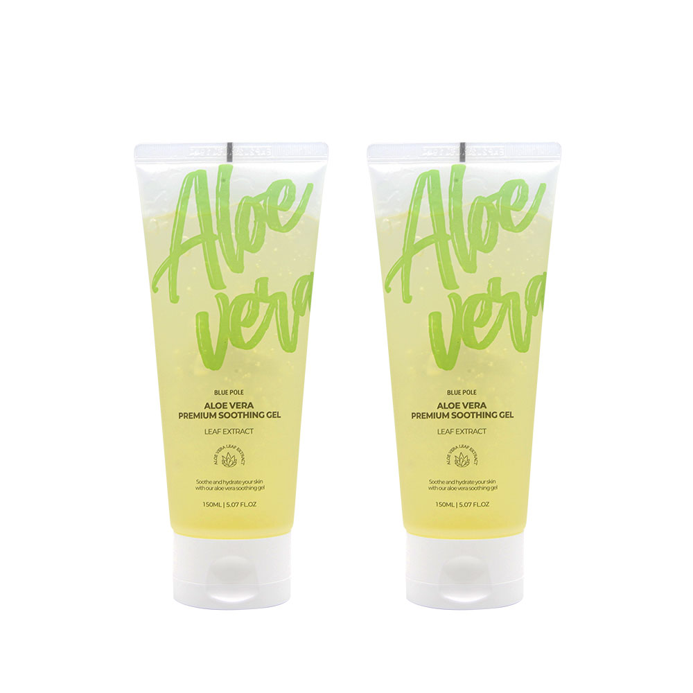 블루폴 알로에베라 프리미엄 수딩젤 피부진정 수분 바디로션 젤 크림 무향, 150ml, 2개 - 메인 이미지