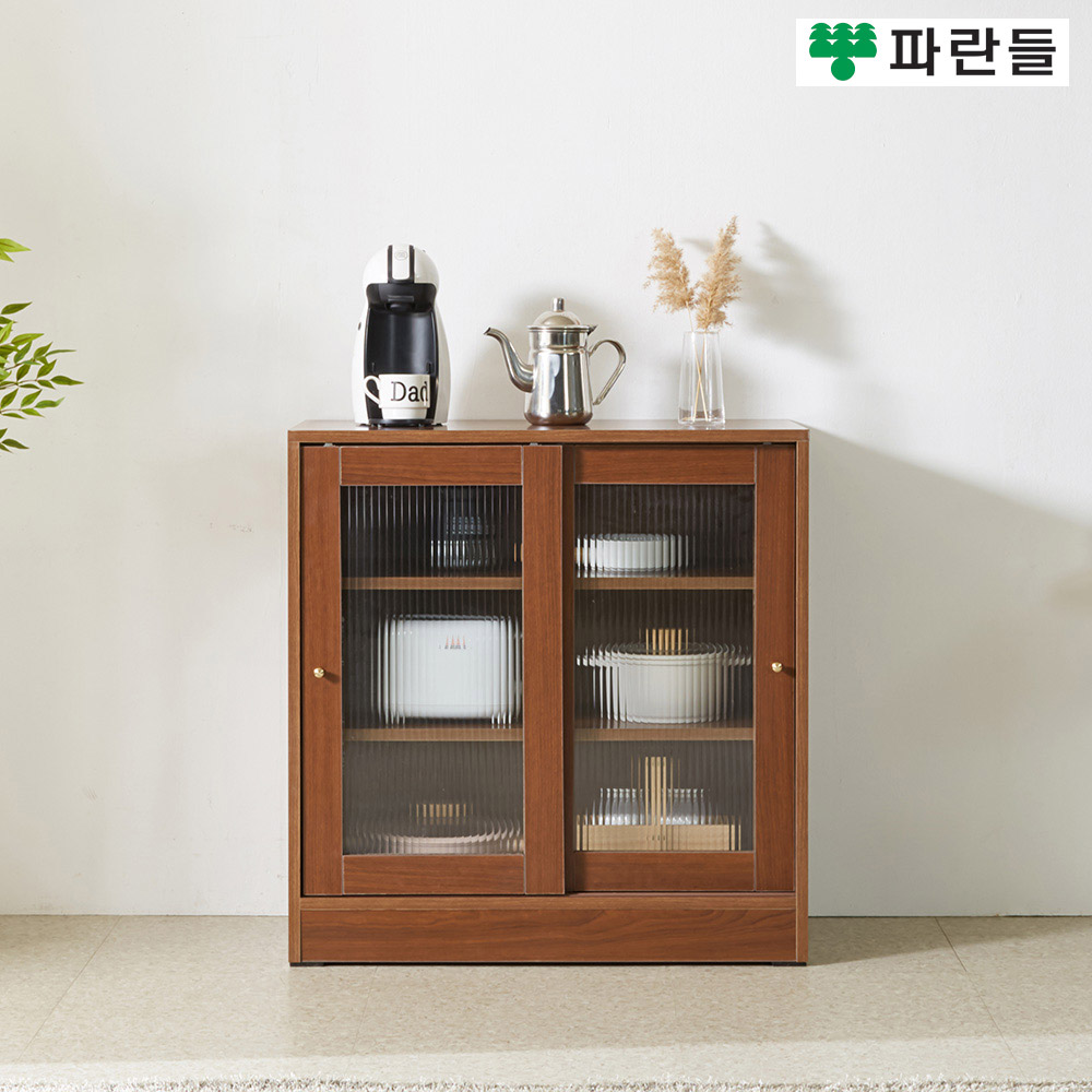 파란들가구 800 미닫이 유리문수납장 슬라이딩 다용도수납장 - 메인 이미지