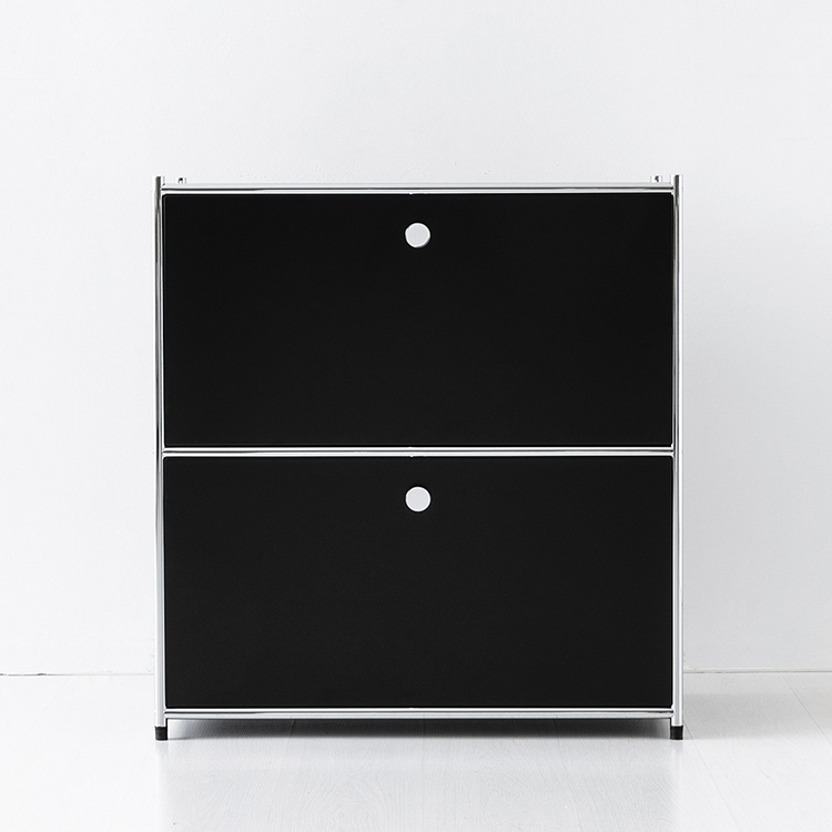 심플리 수납장 BC651 770x400x820mm, 2단, 매트블랙 9124.1946 - 메인 이미지